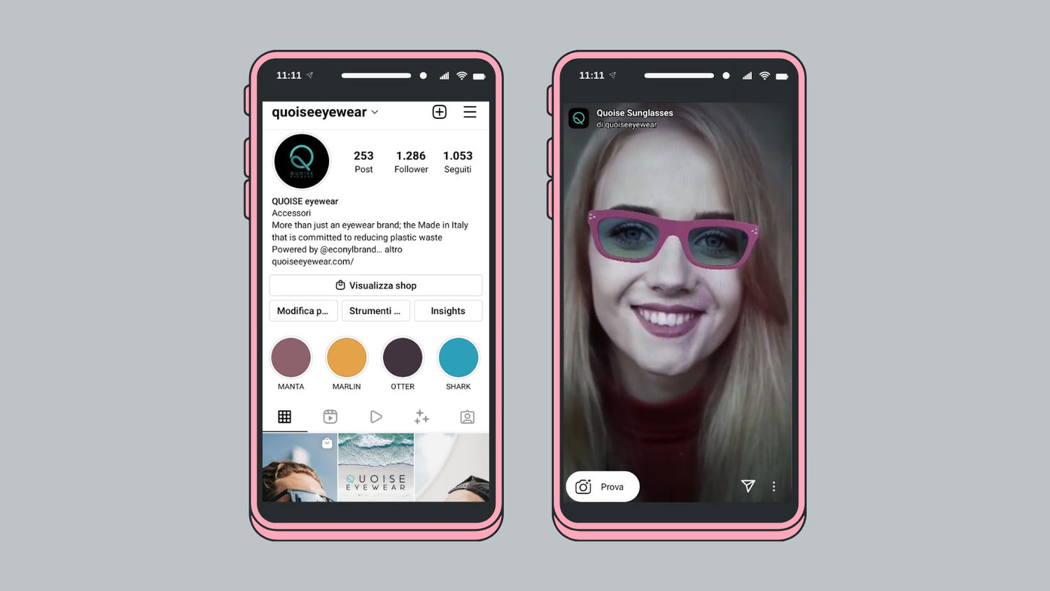 Realtà aumentata su Instagram: ora puoi provare i nostri occhiali prima di acquistarli